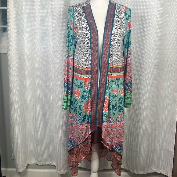 Soft Surroundings Daydreams Topper Kimono Floral Boho Festival Sz S - Picture 3 of 13